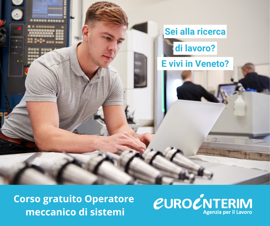 Corso gratuito Operatore meccanico di sistemi a Conselve (PD)